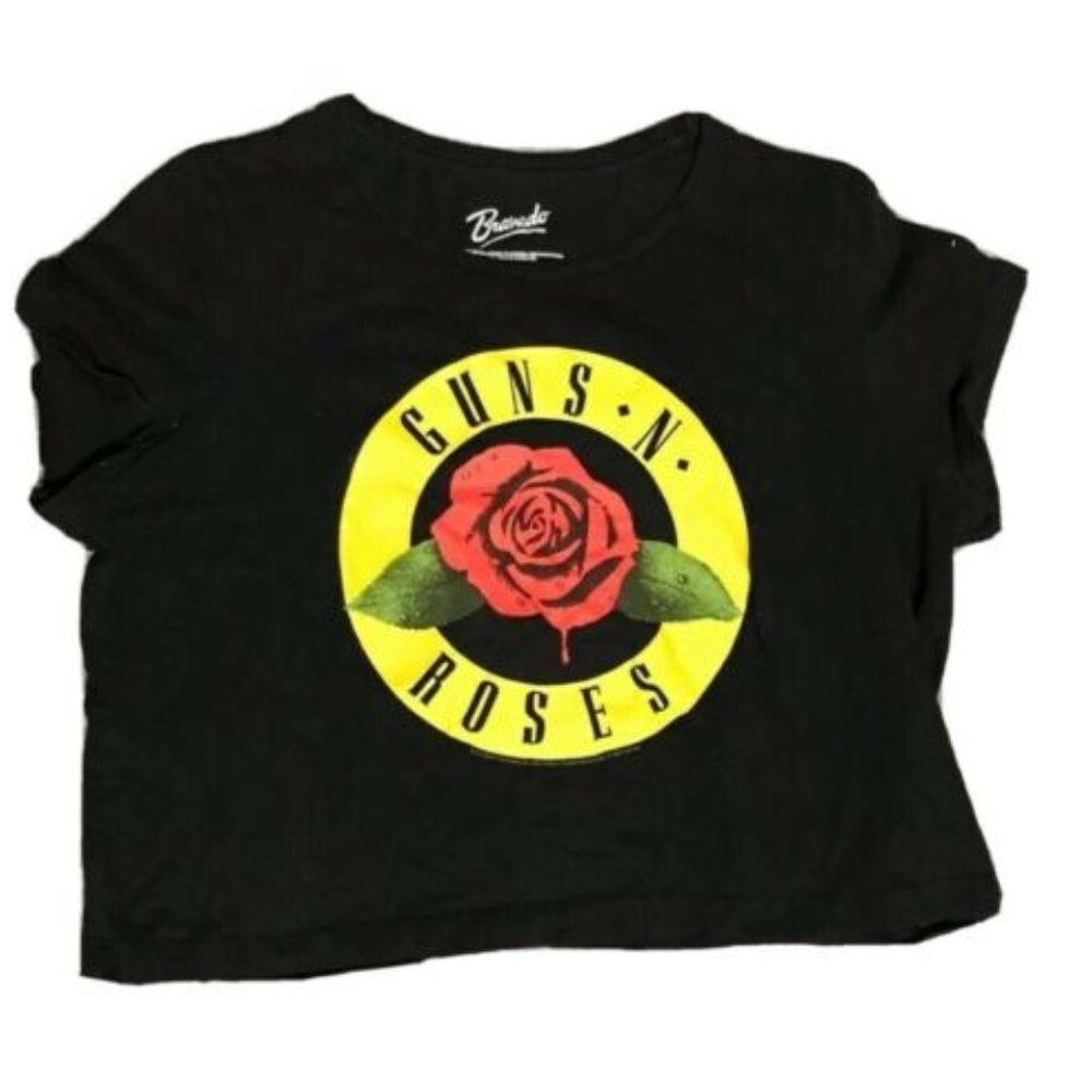 Guns N Roses Bravado Rock T Shirt Black Crop Top